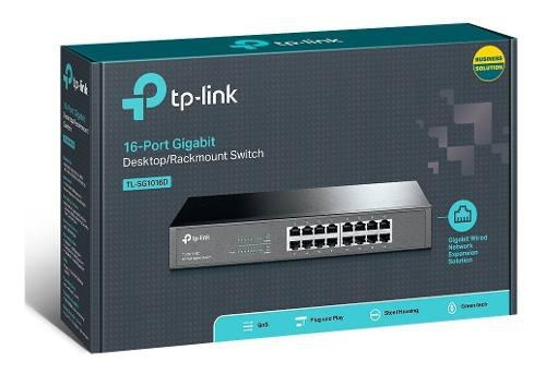 Switch Tp Link 16 Bocas Tl Sg1016d Rack Gigabit Giga 1016d