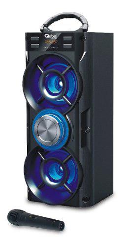 Parlante Inalambrico Torre Karaoke Microfono 2x10w Usb Sbl10