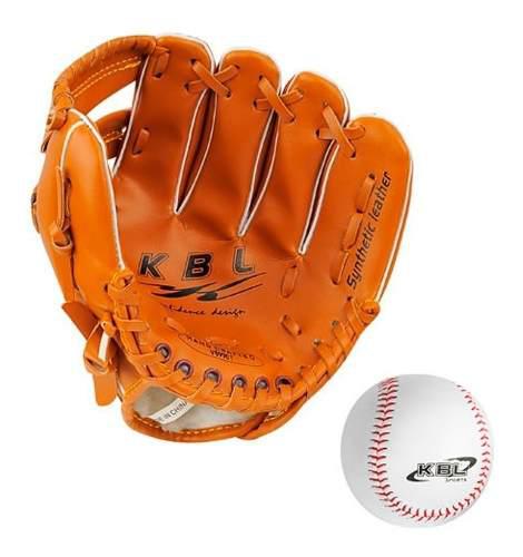 Guante De Beisbol 11 + Pelota Cocida Baseball Kbl Sintetic