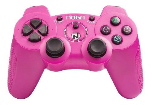 Joystick ps2 rosa noga gamepad 3004 dualshock tienda