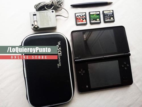 Nintendo Dsi Xl + 3 Juegos Fisicos + Estuche + Cargador