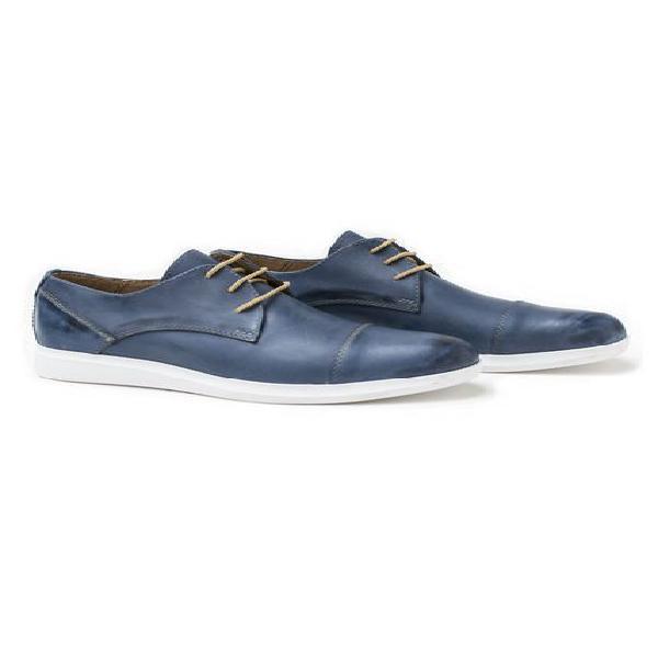 Zapato azul pizzoni cuero