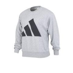 Buzo adidas essentials big logo gris
