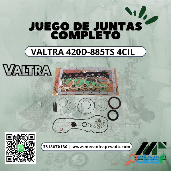 JUEGO DE JUNTAS COMPLETO VALTRA 420D 885 TS 4CIL JUEGO DE JUNTAS COMPLETO VALTRA 420D 885 TS 4CIL